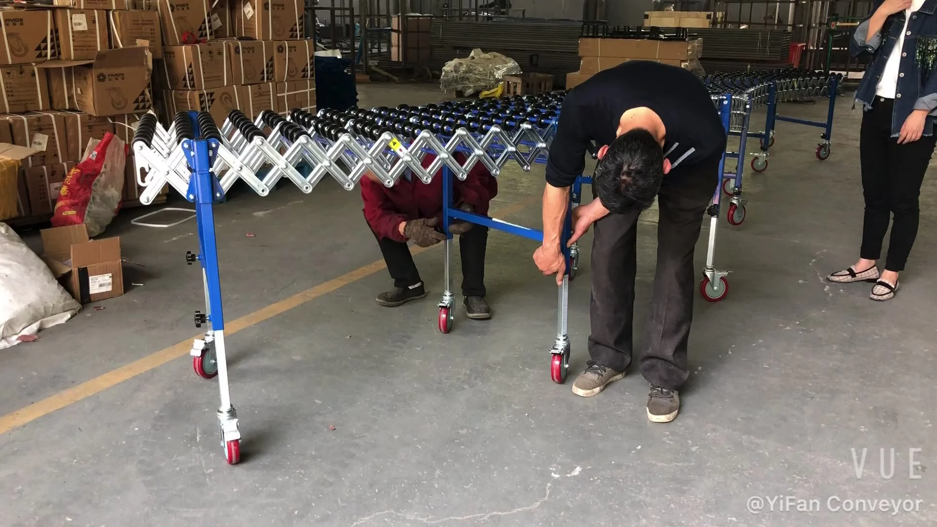 Aluminum skate wheel gravity conveyors flexible roller conveyor rail 1