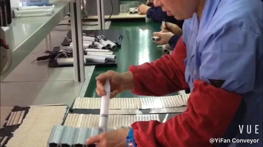 Linie de asamblare a transportoarelor personalizate Masa de lucru Linie de producție finală Linie de asamblare cu bandă1 1