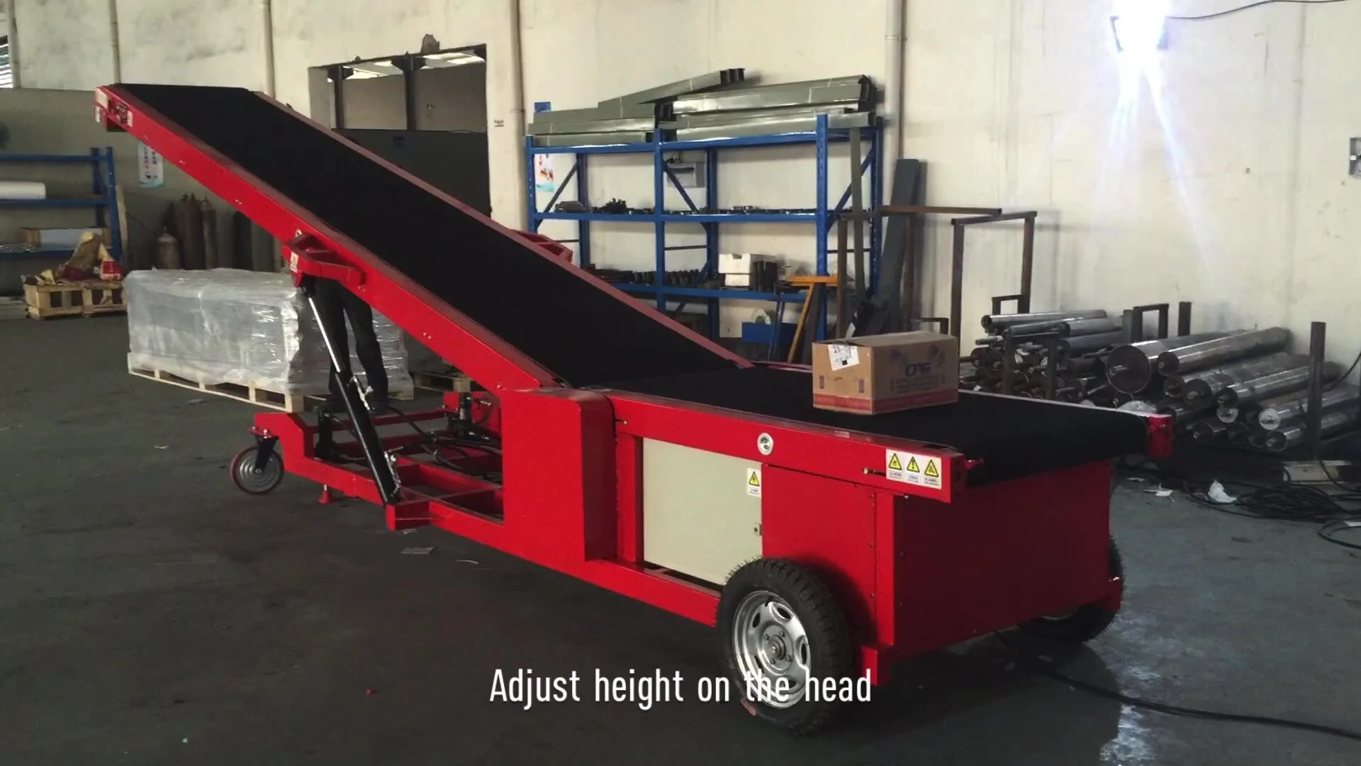Portable elevator inclined motor conveyor belt large angle inclined belt conveyor1 1