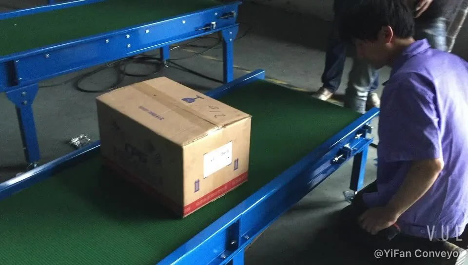 Double level PVC belt conveyor for warehouse white belt conveyor 1