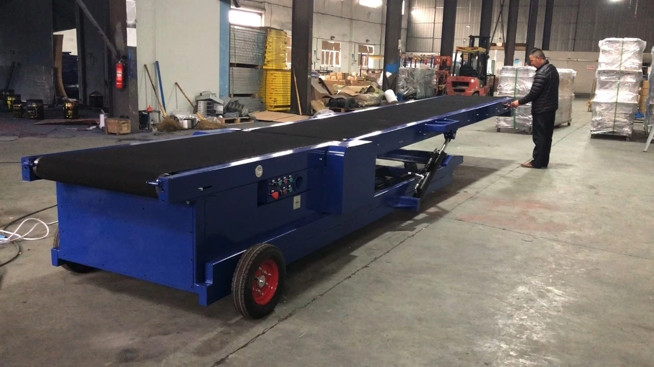 China high quality container loading conveyor hydraulic loading belt conveyor1 1