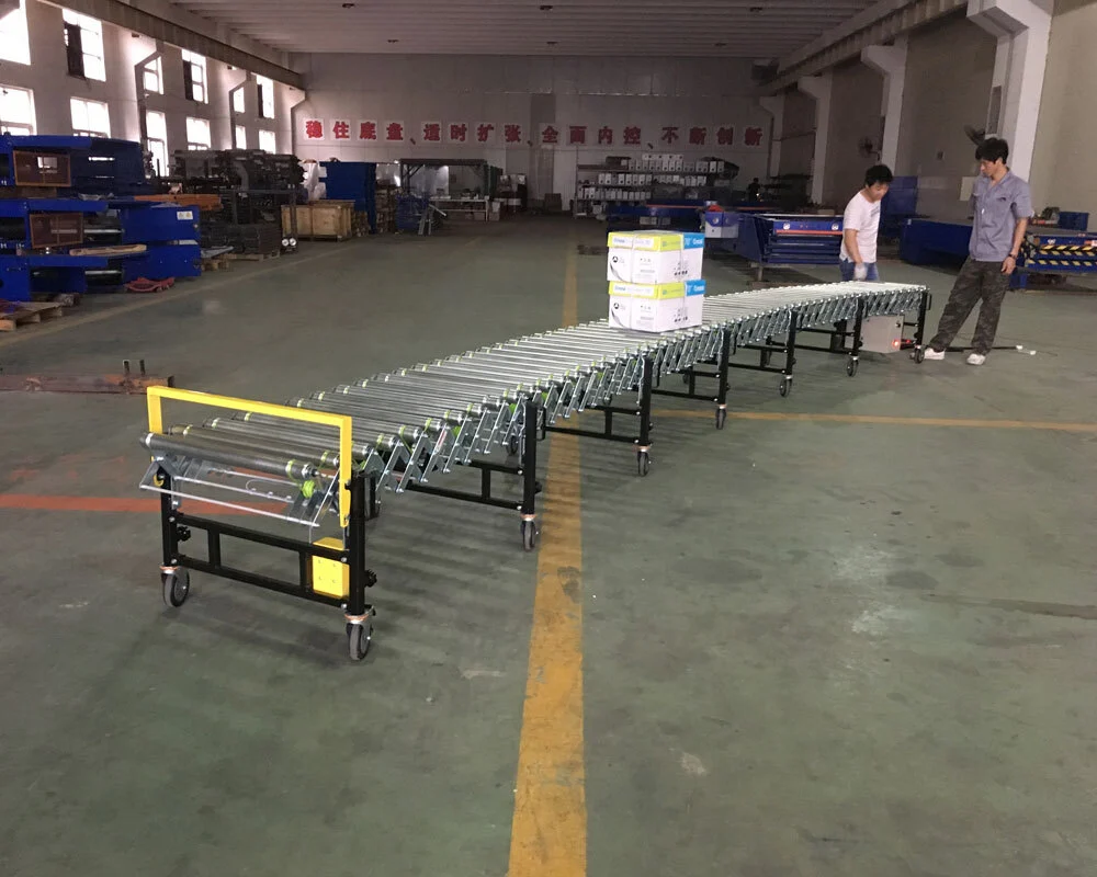 50KG Load Automatic Roller Conveyor Durable Flexible Powered Roller Conveyor 1