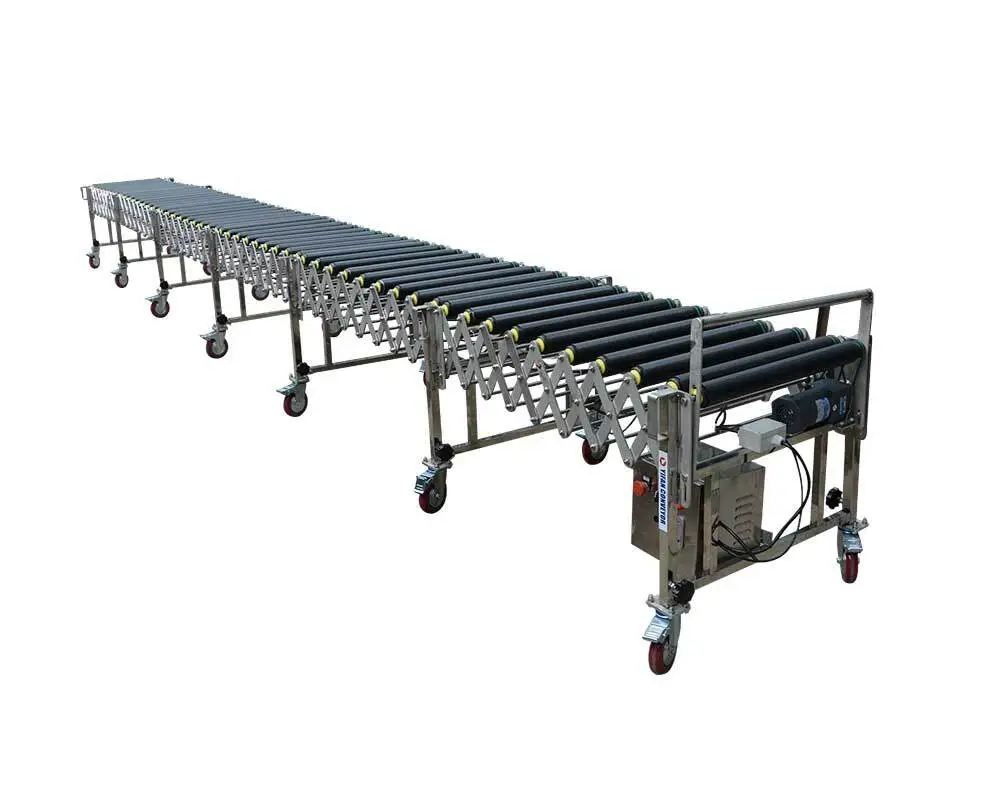 Expandable and Flexible Motorized Stainless Steel Roller Conveyor 1
