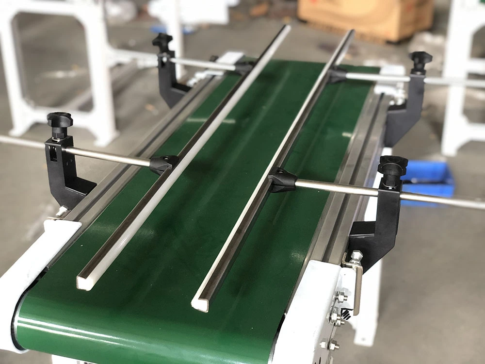 Small Aluminum Belt Conveyor with adjustable side guide rails 1