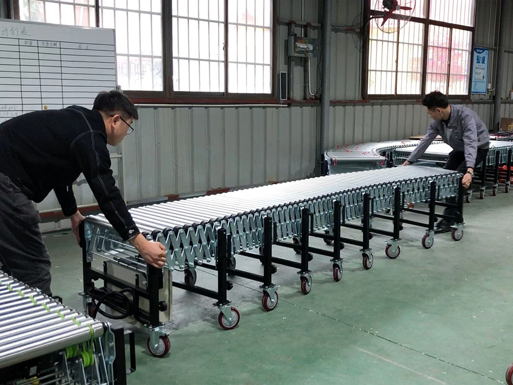 Motorized Roller Conveyor with Adjustable Length and Height 1