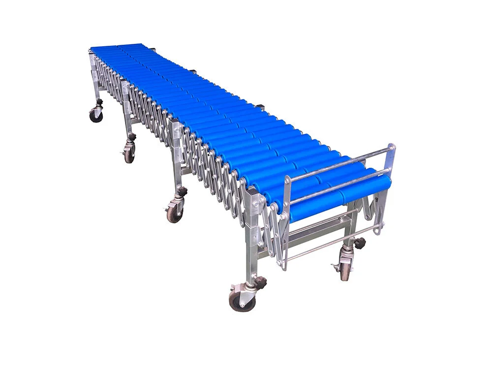 Rodillos transportadores de PVC/transportador de gravedad expandible/sistema transportador de rodillos de gravedad 1
