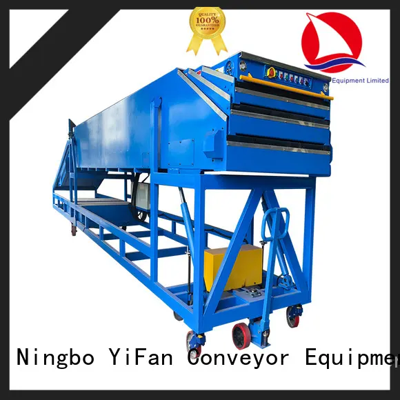 YiFan mobile telescopic conveyor belt with bottom price for storehouse 1