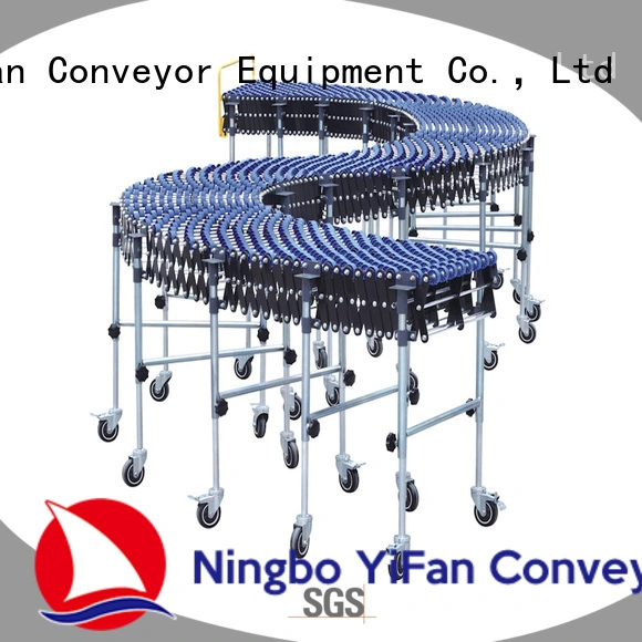YiFan high quality roller wheel conveyor with long service for harbor 1