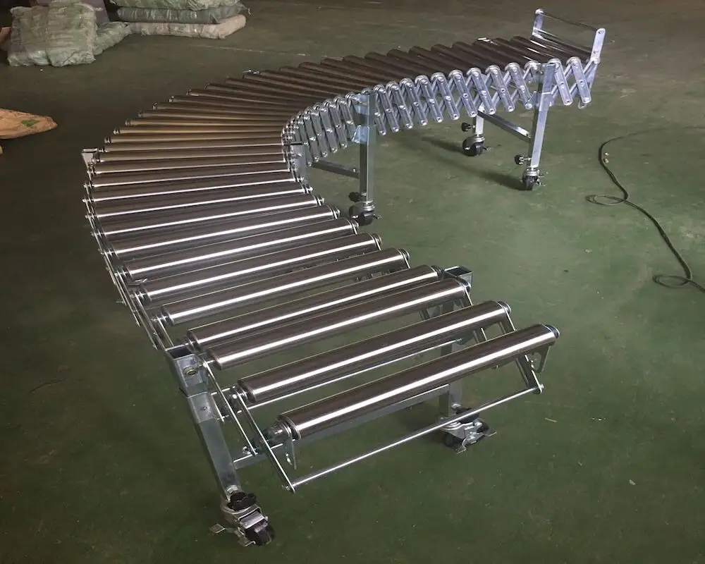 YiFan double flexible gravity roller conveyor directly sale for warehouse logistics 4