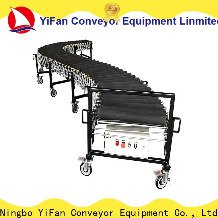 YiFan rubber flexible motorized roller conveyor manufacturer for dock 1