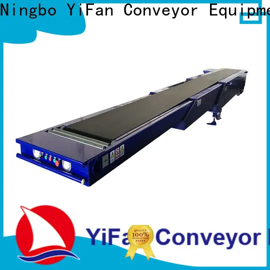 Custom conveyor belt manufacturer loading supply for dock 1