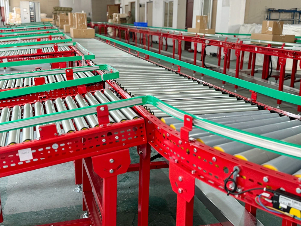 Scanning and Sorting Conveyor System Motorized and Gravity Roller Conveyor 1