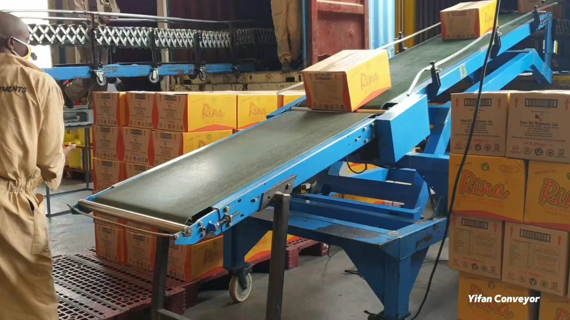 20ft Container Loading Unloading Belt Conveyor System 1
