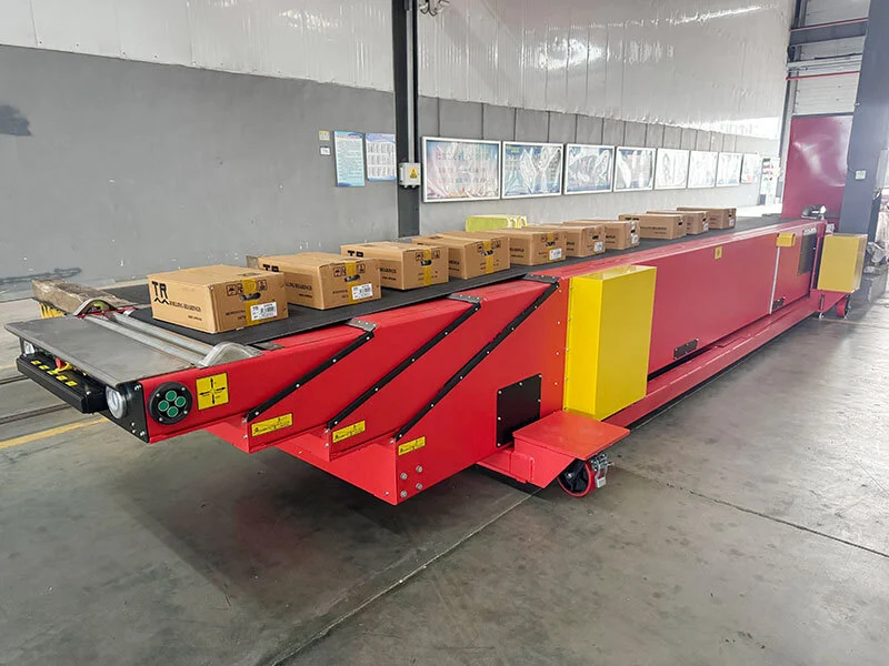 Telescopic Mobile Belt Conveyor Applied in 40ft Container Cargo Handling 1