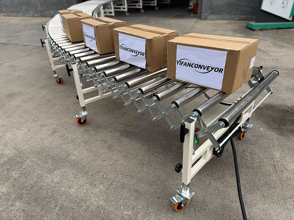 SUS201 رولر موٹرائزڈ لچکدار کنویئر سسٹم 1