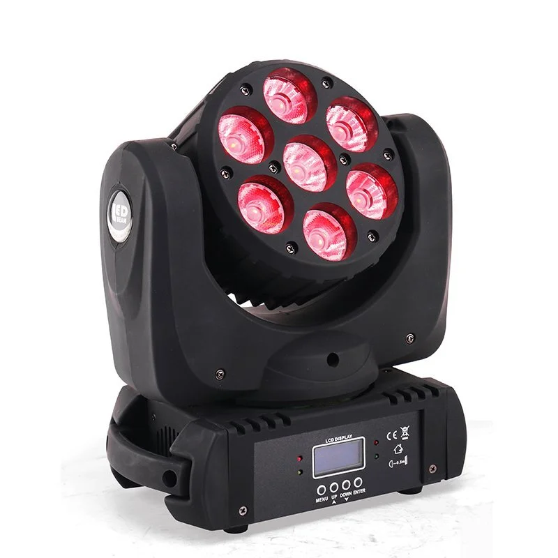 Luz de cabeza móvil LED 7 piezas 12W RGBW 4 en 1 LED MS-CM07 1