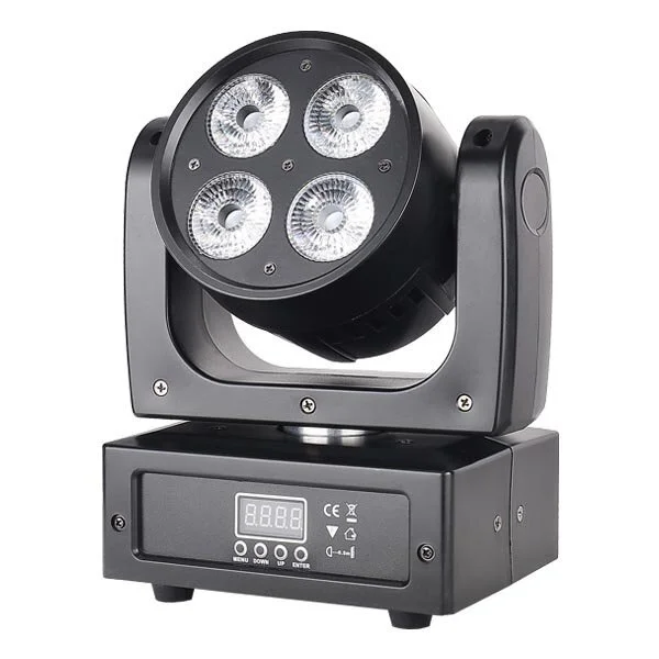 Luz LED con cabezal móvil para DJ 4X18W RGBWAUV 6 en 1 MS-CM64 1
