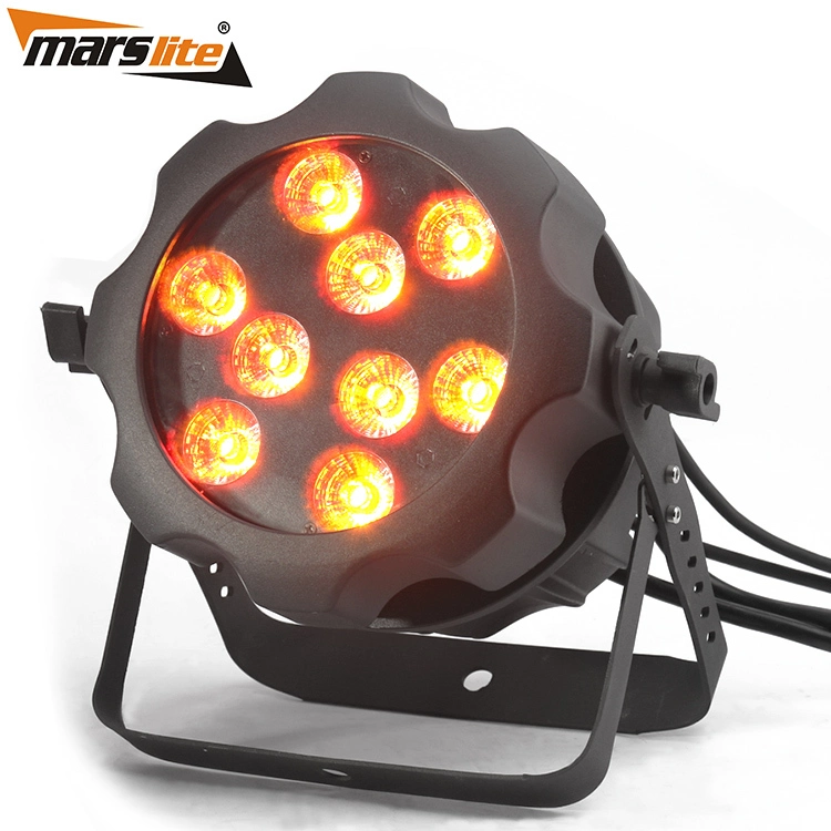 Luz LED Par impermeable 6 en 1 IP65 Luz de escenario Marslite 9x18w RGBW + UV MS-BW169 1