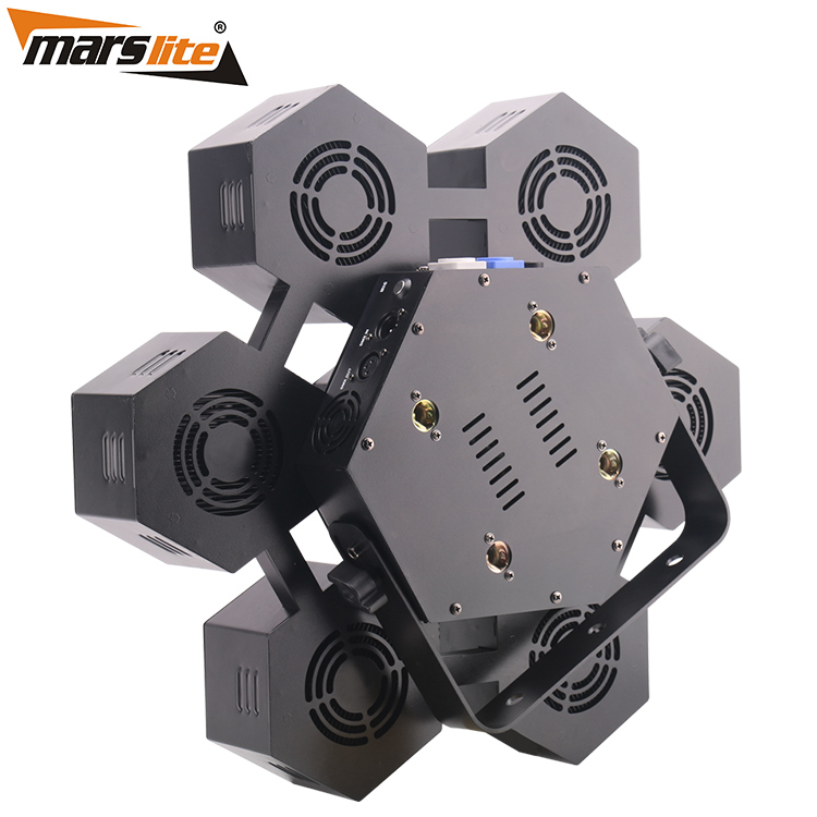 7 cabezas pétalos de nieve llevó luz estroboscópica de escenario 7 × 40W RGBW 4 en 1 equipo de DJ MS-OS7-FC 3