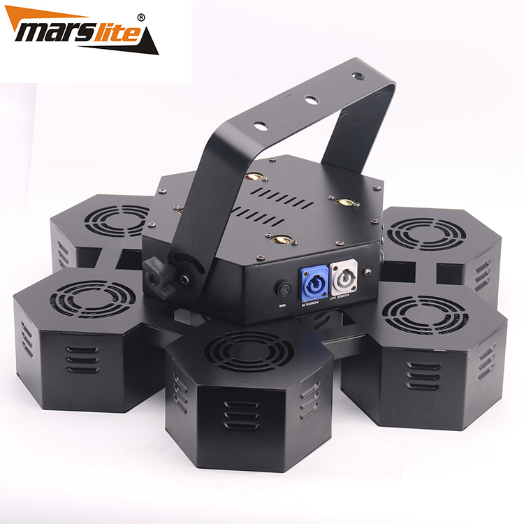 7 cabezas pétalos de nieve llevó luz estroboscópica de escenario 7 × 40W RGBW 4 en 1 equipo de DJ MS-OS7-FC 4