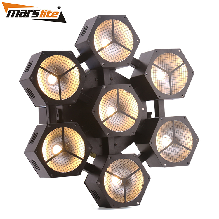 7 cabezas pétalos de nieve llevó luz estroboscópica de escenario 7 × 40W RGBW 4 en 1 equipo de DJ MS-OS7-FC 2