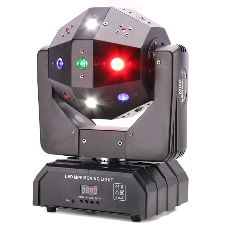 الدورية 3IN1 الليزر + ستروب + LED شعاع يتحرك رئيس ماجيك ديسكو الكرة حزب ضوء MS-LB16 1