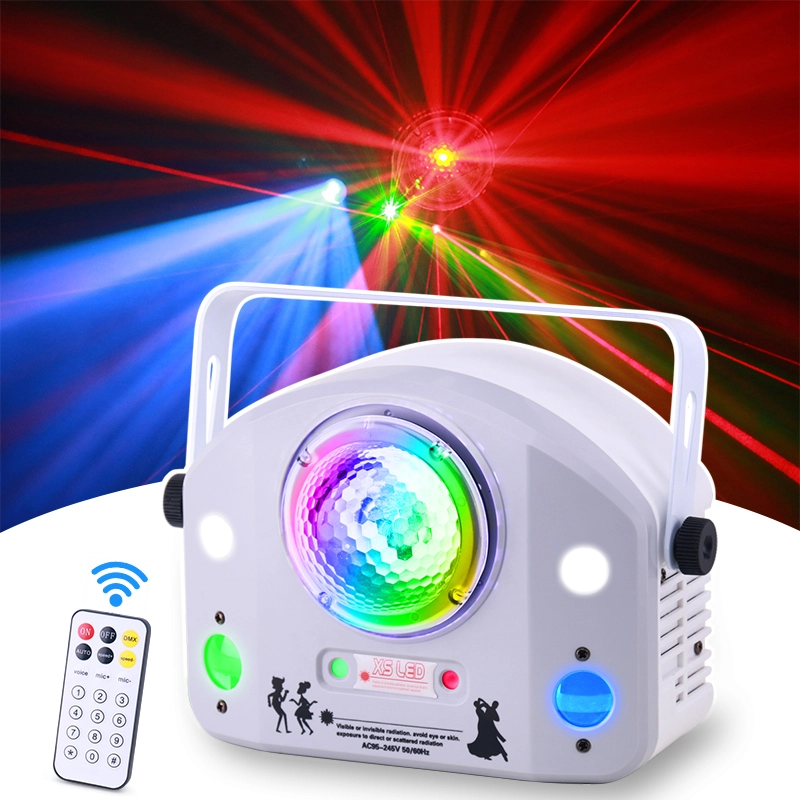 Stage Disco Light Ball Gobo Strobe Laser 4In1 Effect Mini Rotating Led Party Magic Ball Light MS-XS010 1