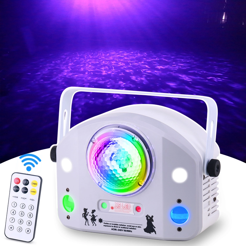 LED Wasser Welligkeit Gobo Strobe Laser Projektor 4IN1 Effekt Bunte Home Party KTV Bar Disco Lichter MS-XS012 1