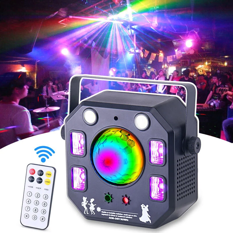 تصميم جديد DJ LED تأثير الكرة السحرية الدوارة ضوء الليزر ديسكو الملونة لمرحلة الحزب MS-X016 1