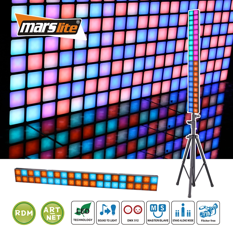 Disco Lights 10x2 Led Full Color Luces Dj Club Black Effect DMX Matrix Bar Blinder Dj Lights 1