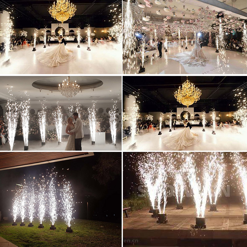 1300W Doppelkopf-Rotations-Kaltfeuerwerk-Funken-Sparkuler-Hochzeitsfeier-Bühnendreh-Kaltfunken-Maschine 2