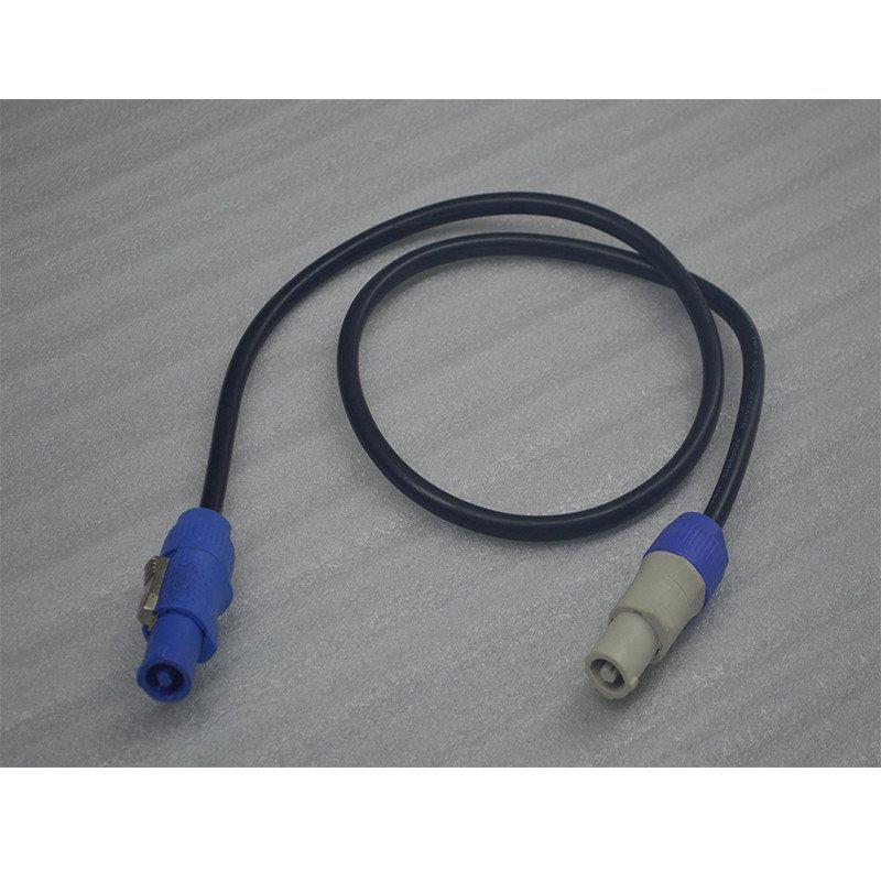 Powercon in N Out Signal Line Blue and White Plug