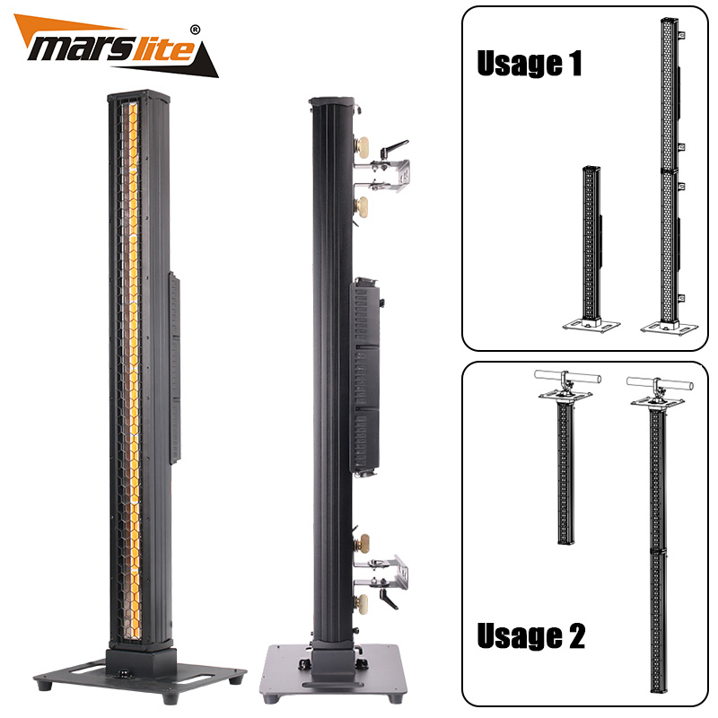 8pcs 30w LED stroboscope léger bar IP66 étanche à la barre de pixel LED LED LUMIÈRE CHAUD BLANC + AMBER BLIND DJ Concert Strobol 6