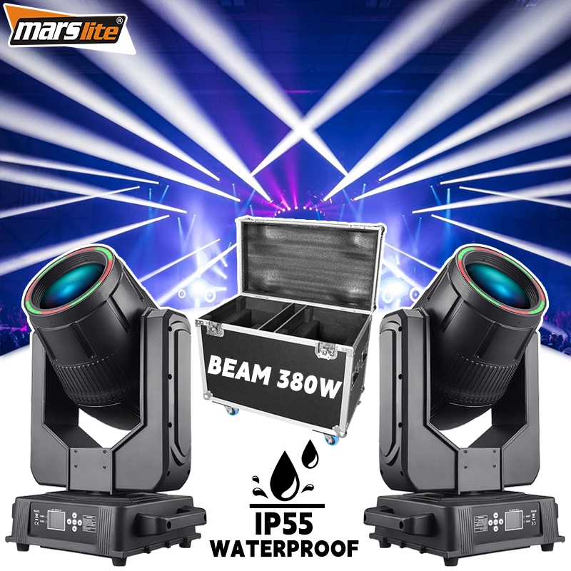 Marslite Beam 380 Moving Head Light IP55 Waterproof Beam Moving Head Light DJ Party Lyre Beam Mini 380W Stage Lights for Church 1