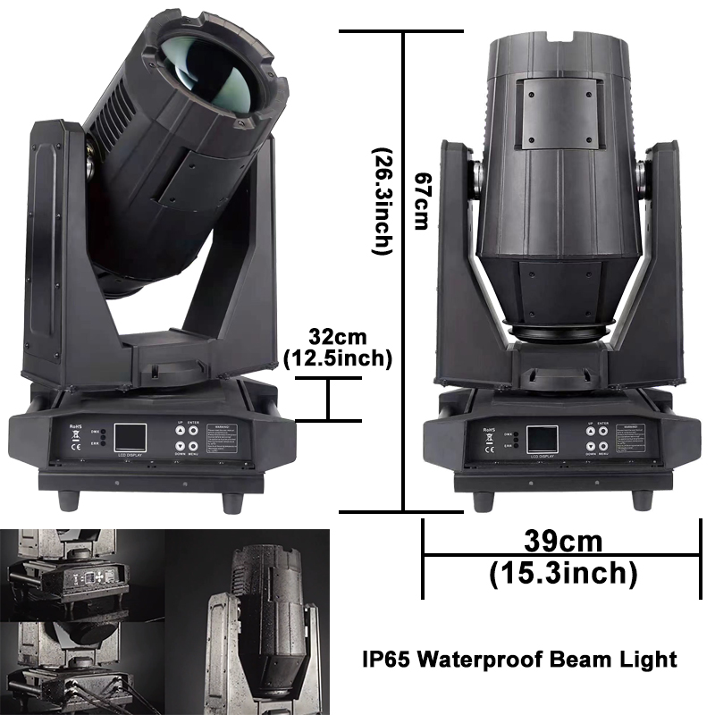 Marslite 380W IP65 Sharpy Outdoor wasserdichte Himmelstrahl Moving Head Bühnenlicht DJ Party Ereignis wasserdichte Strahl 4