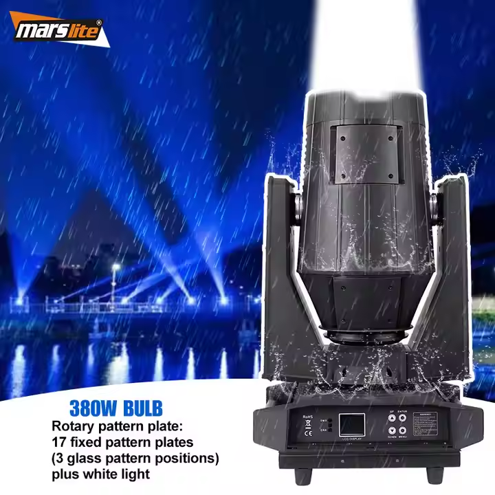 Marslite 380W IP65 Sharpy Outdoor wasserdichte Himmelstrahl Moving Head Bühnenlicht DJ Party Ereignis wasserdichte Strahl 3