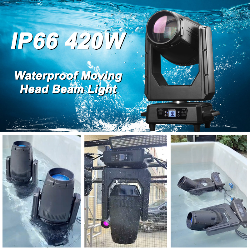 IP66 420W Highlight wasserdicht bewegende Kopfstrahlleuchten IP66 Sky Lyre Strahl Outdoor -Konzertbühne Sharpy Beam DJ Leuchten 6