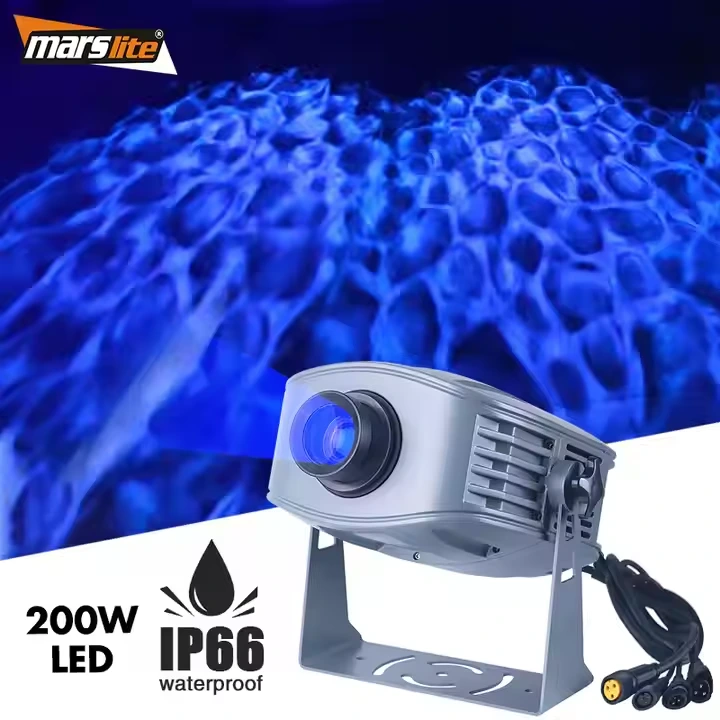 200w Gobo Projector Water Effect IP66 Waterproof Outdoor LED Water Wave Effect Lights Led logo Gobo Projector Light 1