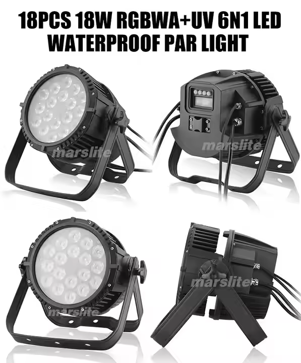 Marslite 18x18W RGBWA UV 6in1 wasserdichte LED -LED Par 3