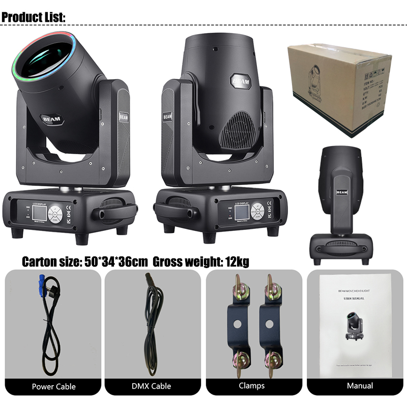 Mini Beam 14r 295w Moving Head Licht Ringeffekt DJ Disco Bühnenbeleuchtung Mini Beam 295w Moving Head Konzert Lyre Beam 295 3 Prisma 6