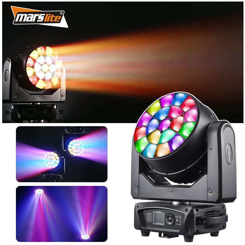 Projecteur à tête mobile LED 19x15W DMX512 RGBW 4 en 1 pour DJ, scène, mariage MS-BY1915S 2