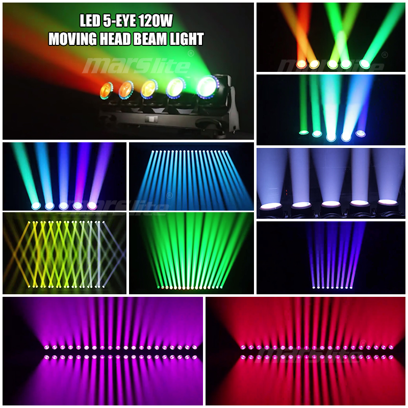 5x120W Moving Head Bühnenscheinwerfer RGBL 5x120W LED Moving Head Scheinwerfer mit Zoom Luces LED DJ LED Moving Head Scheinwerfer Bühnen-Disco-Beleuchtung 3