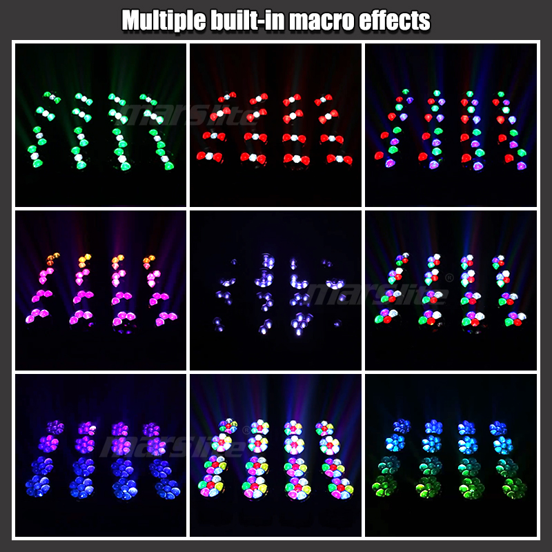 Projecteur disco à tête mobile Marslite Zoom Wash 7x60w LED, projecteur à tête mobile 7x60w Bee Eye LED Wash pour concerts et DJ. 3