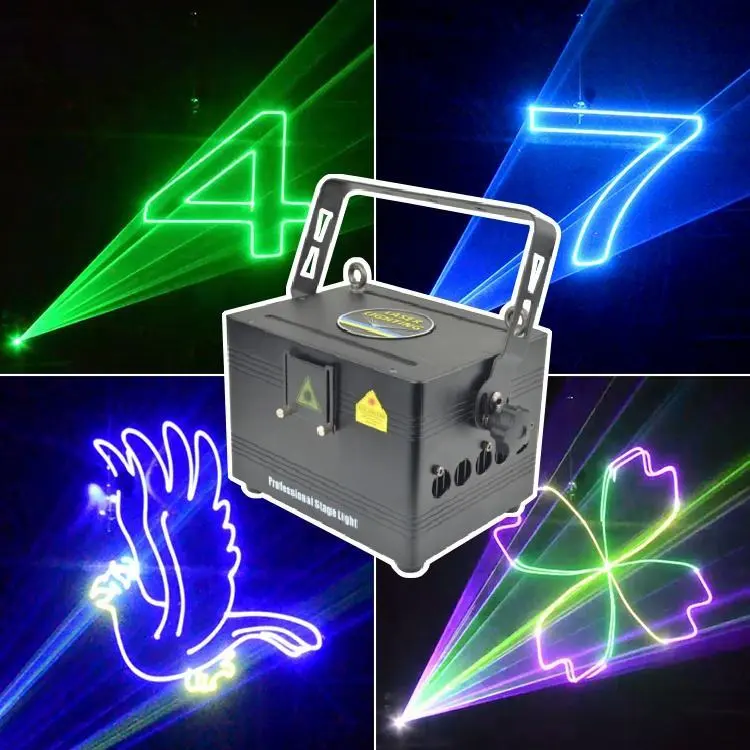Projecteur laser DJ Marslite 1W, 3W, 5W, machine d'éclairage laser 3D avec animation, éclairage laser RGB pour scène, discothèque, bar et soirée DJ 1