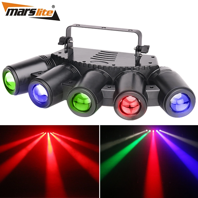 Marslite 2020 - Nueva luz de escenario (5 x 40 W, RGBW, 4 en 1), barra de luces LED para DJ, discotecas, clubes nocturnos y fiestas 1