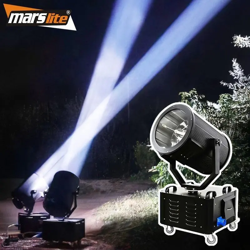 Marslite Rotating Outdoor Sky Searchlights IP54 1KW 3KW 7KW 10KW Sky Beam Light Waterproof Super Sky Tracker Light 1