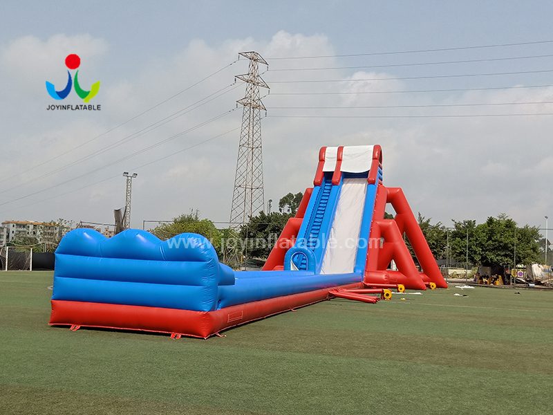 Grand toboggan d'escalade gonflable en PVC, grand Air Commercial extérieur, longue vidéo de vente de toboggan aquatique