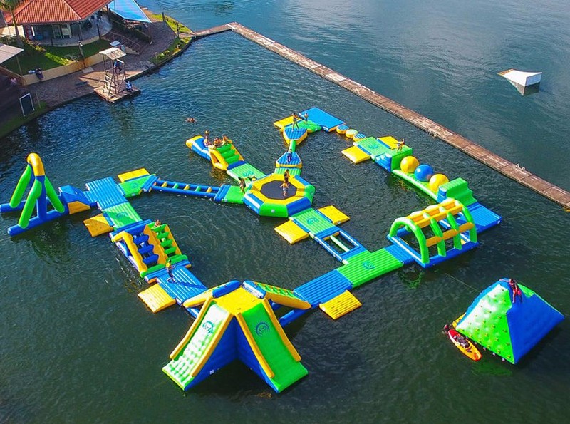 course inflatable lake trampoline design for children JOY inflatable 5