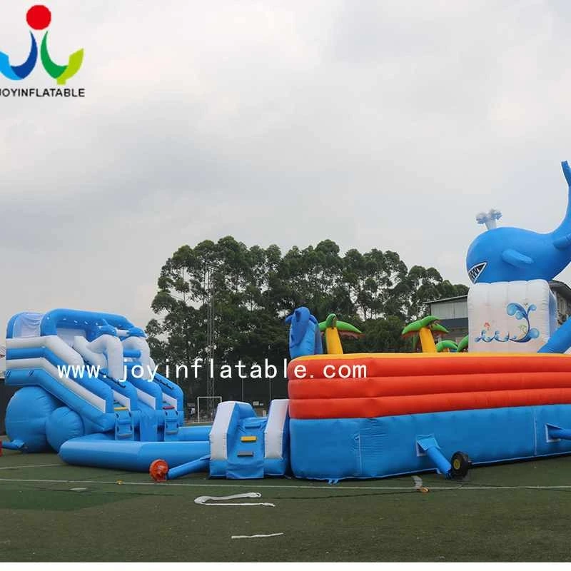 Kids Inflatable Water Park 0.55+0.9 Mm PVC Tarpaulin Materials EXW / FOB / CFR / CIFsupplier 2