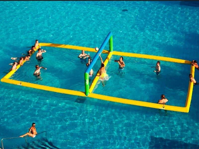Latest giant inflatable pool volleyball court price for lake 4